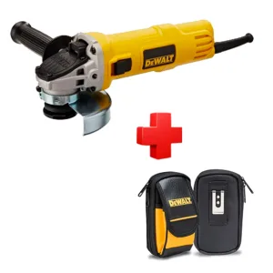 COMBO - DEWALT - Esmeriladora Angular 4-1/2 de 12,000 Revoluciones por Minuto, Interruptor Lateral, 6.6 Amperios 800W 120V más Estuche Porta Celular