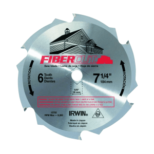 Hoja Sierra Circular Carburo para Fibrocemento 7-1/4 X 6 Dientes X 5/8E. IRWIN INDUSTRIAL TOOLS - Imagen 1