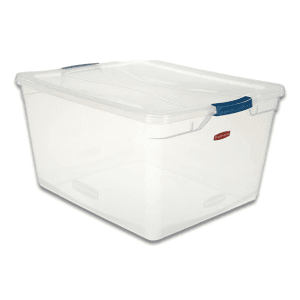 Caja Organizadora Transparente de 67 Lirost con Tapa y Cierre. RUBBERMAID COMMERCIAL