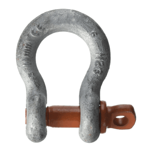 Grillete Curvo de 1" Galvanizado con Pasador de Rosca con Capacidad de 10 Toneladas. COLUMBUS MCKINNON