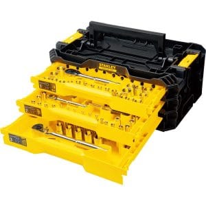 Socket Mix Completo de P-1/4, P-3/8, P-1/2 con Juego de 203 Piezas. STANLEY - Imagen 3