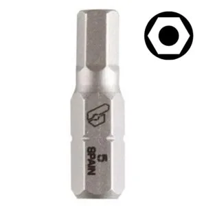 Punta Atornillador Allen Seguridad de 1/4 - Hexagonal 3MM X 1" (Pack 5 C/U). BIANDITZ