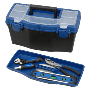 Caja de Herramientas Plástica de 16" X 8-1/4 X 7-3/4 con Bandeja. VULCAN - Imagen 1