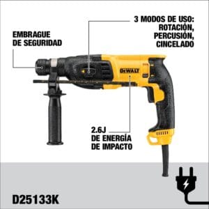 COMBO - DEWALT - Rotomartillo 1-3/4 SDS Max + Rotomartillo 1" SDS Plus - Imagen 3