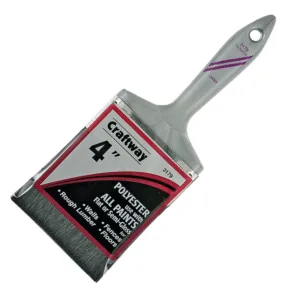 Brocha 4" Poliéster Multi Uso con Mango Plástico Color Gris. LINZER PRODUCTS