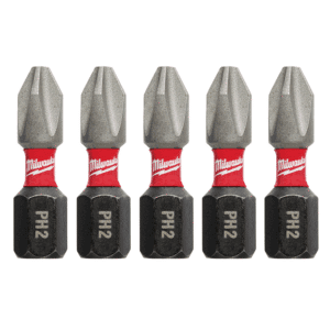 Punta Atornillador de Impacto PHI de 1/4 - Hexagonal #2 X 1" (Pack 5C/U). MILWAUKEE - Imagen 1
