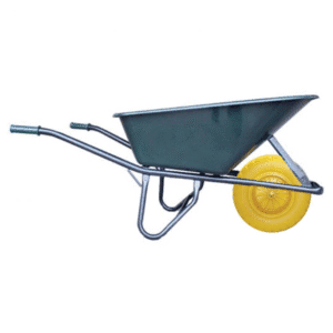 Carretilla construcción Reforzada 75 Litros / 5' Cu Balde Plástico con Rueda Imponchable. CARRETILLAS GENERICO - Imagen 1