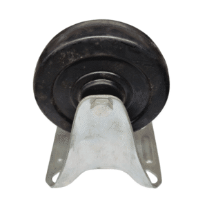 Rueda Caucho Metal Fija 4" 1-1/4. GENERICO