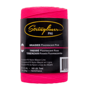 Hilo para  Albanil #18 Rosad Nylon Fluor (Rollo 500'). STRINGLINER BY US TAPE