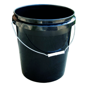 Tanque Plástico 5 Galones Negro sin Tapa. ENCORE PLASTICS