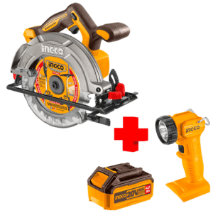 COMBO - INGCO - Sierra Circular de 6-1/2 más Bateria de 4.0 Amperios - Imagen 1