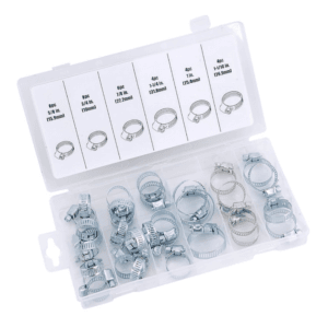 Kit Abrazadera Galvanizad 34 Pieza Caja Plástica. TACTIX - Imagen 1